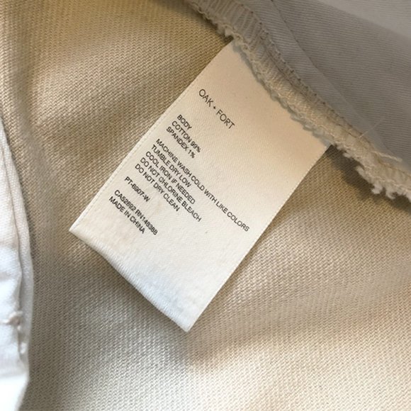 OAK + FORT Cream Wide Leg Pants - Picture 4 of 5